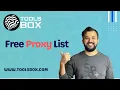 How To Use Free Proxy List WWW TOOLSBOX COM