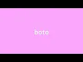 what is the meaning of boto
