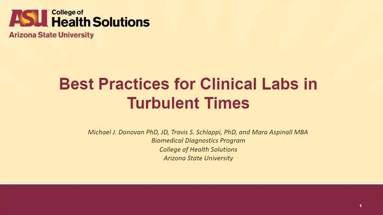 Best Practices for Clinical Labs in Turbulent Times
