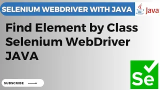 Selenium WebDriver tutorial 28 - Locate Element by Class Name using Selenium