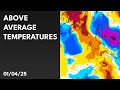 Above Average Temperatures 2025 - UK Weather
