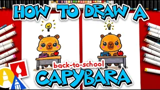 How To Draw Back-To-School Capybara Bean