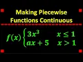 Making a Piecewise Function Continuous