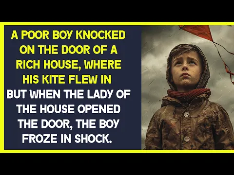 Download MP3 Poor boy knocked on the rich house where his kite had flown in \u0026 froze in shock seeing the landlady