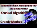 Kruskals Algorithm using Greedy Method Example English By Studies Studio