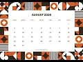 August 2026 Calendar Printable A4 US Letter Portrait Landscape Free PDF August 2026