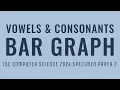 Vowels Consonants Bar Graph Program in Java ISC Computer Science 2024 Practical