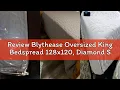 Review Blythease Oversized King Bedspread 128x120 Diamond Stitch Ivory Yellow Extra Wide Coverag