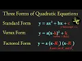 Three Forms of Quadratic Equations