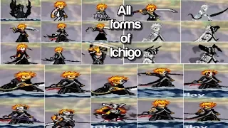 all forms of kurosaki ichigo bleach vs naruto mugen