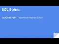 LeetCode SQL - Department Highest Salary