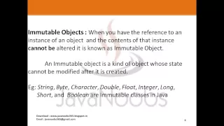 Java Basics Part 1 - Q 09 What is Mutable And Immutable Object