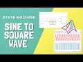 State Machine Sine To Square Wave - Getting Started with Stateflow Matlab