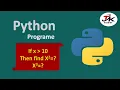 Python program to find square and cube given number Python for beginners