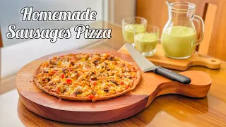 homemade sausages pizza pork sausages pizza bhagi