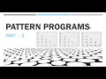 Pattern Programs in Java Part 3 ICSE Board Syllabus