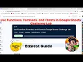 Use Functions Formulas and Charts in Google Sheets Challenge Lab