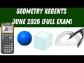 Geometry Regents June 2026 Full Exam