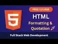HTML Formatting Quotation Tags Explained in Bangla Master Text Styling Like a Pro