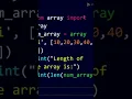 How to find the length of an array by using Python