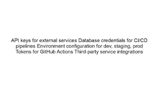 GitHub Secrets Variables Explained Secure API Keys Environment Configs