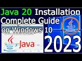 how java-20 install and run first program