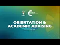 ISDJ Orientation Academic Advising