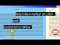 How To Create Horizontal Scrollbar using HTML CSS and Jquery Navbar using JQUERY