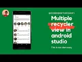 Introduction to multiple recycler view in android studio part 1