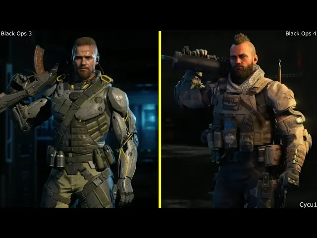 Call of Duty Black Ops 3 vs Black Ops 4 PS4 Pro Specialists Models Comparison