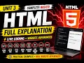Unit 3 Learn HTML Tags with Live Coding Div Span Head Body Class 9 Computer Science FBISE