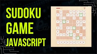 Sudoku Game Random Board Tutorial with Full Code HTML CSS and JavaScript