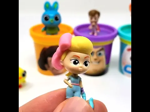 Toy Story 4 Surprise Toys: Bo Peep, Woody, Ducky, Bunny, Forky, and Buzz Lightyear #shorts