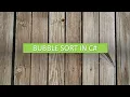 How to use Bubble Sort in C Visual Studio