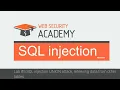 SQL injection lab Portswigger web-security-labs
