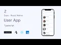 User List Design Flatlist React Native - Expo app