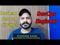 DevOps Engineer Boolean Search String Recruitment Training Staffing Gaur