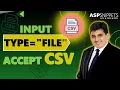 INPUT type file accept CSV file in HTML