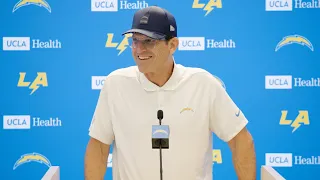 Jim Harbaugh On Jaxson Dart Giants LA Chargers