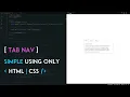 TAB NAV - Simple Using Only HTML CSS