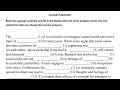 English paper 2 - Cloze passage answering skills 2025 exam revision part 1