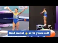 Lagu Oksana Chusovitina wins Historic GOLD Medal🥇 on vault at 49 year-old - Baku World Cup 2025