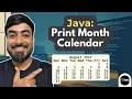 Java Program to Print Calendar for a Month and Year
