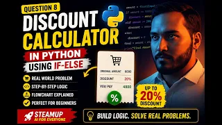 Python Discount Calculator Real World Problem If-Else Logic Building AI for Everyone