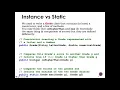 Static versus Instance Methods