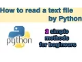 Python tutorial read text file 2 simple methods