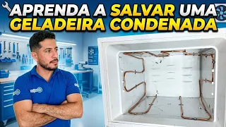 Como salvar geladeira condenada com tubulação de cobre por fora #geladeira #dicas #cobre #dicas