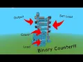Redstone block by block Tutorial Binary Counter with load function Bedrock Edition