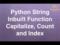 28 Python String Inbuild Function Count Index Online Training Download app from below link