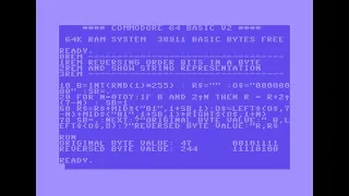 Commodore 64 Miniature Basic programs - reversing or mirroring a byte